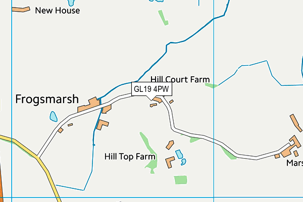 GL19 4PW map - OS VectorMap District (Ordnance Survey)