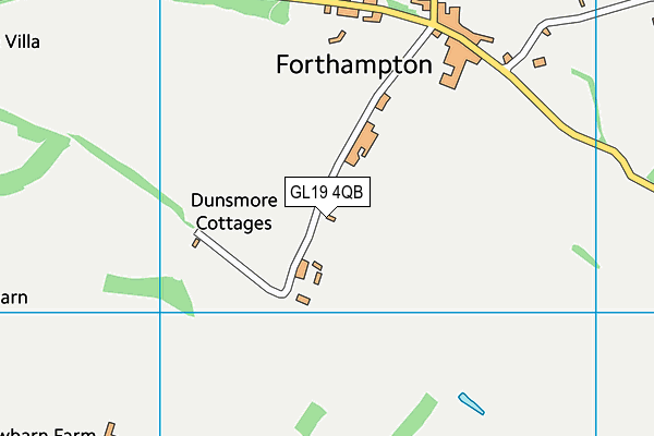 GL19 4QB map - OS VectorMap District (Ordnance Survey)