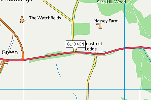 GL19 4QN map - OS VectorMap District (Ordnance Survey)