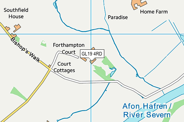 GL19 4RD map - OS VectorMap District (Ordnance Survey)