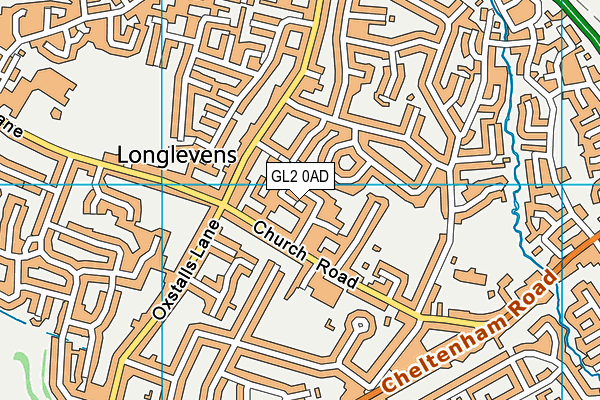 GL2 0AD map - OS VectorMap District (Ordnance Survey)