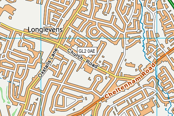 GL2 0AE map - OS VectorMap District (Ordnance Survey)