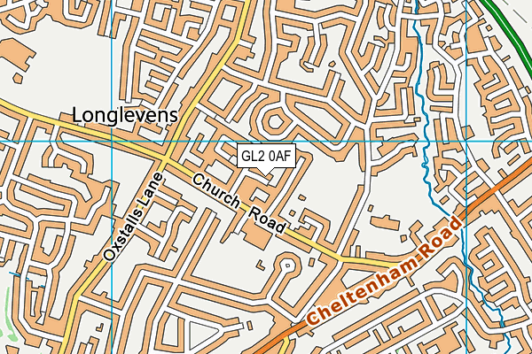 GL2 0AF map - OS VectorMap District (Ordnance Survey)