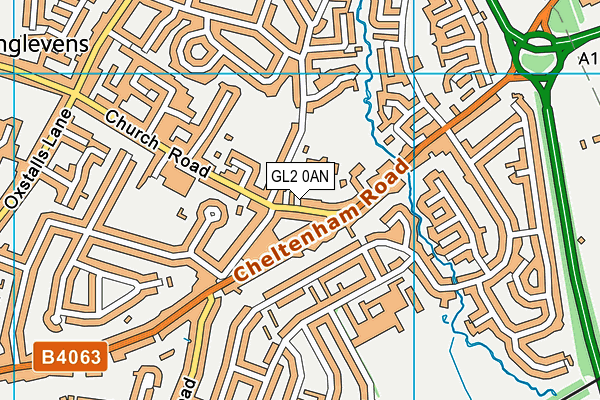 GL2 0AN map - OS VectorMap District (Ordnance Survey)