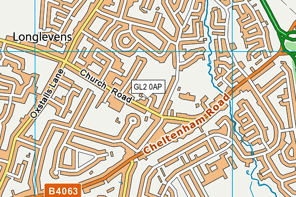 GL2 0AP map - OS VectorMap District (Ordnance Survey)