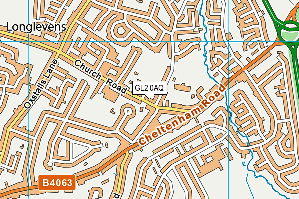 GL2 0AQ map - OS VectorMap District (Ordnance Survey)