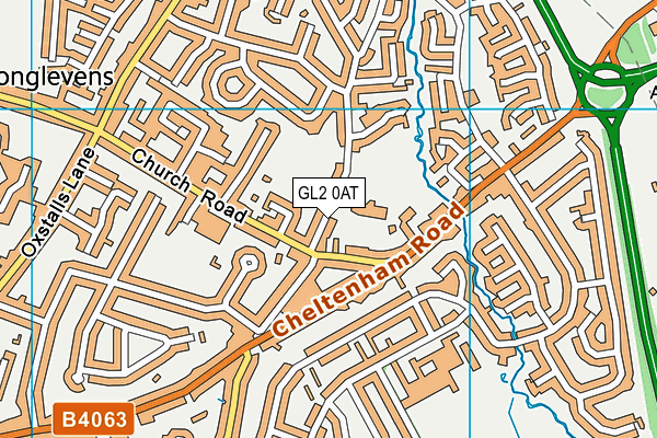 GL2 0AT map - OS VectorMap District (Ordnance Survey)