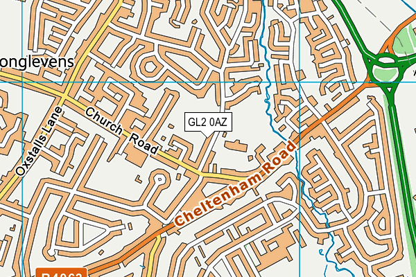 GL2 0AZ map - OS VectorMap District (Ordnance Survey)