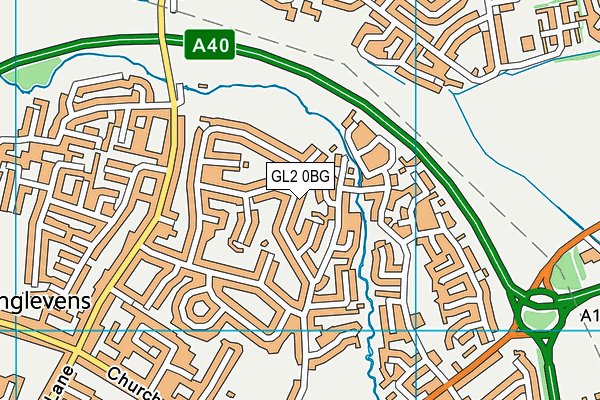 GL2 0BG map - OS VectorMap District (Ordnance Survey)