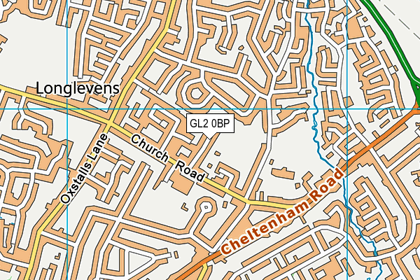 GL2 0BP map - OS VectorMap District (Ordnance Survey)