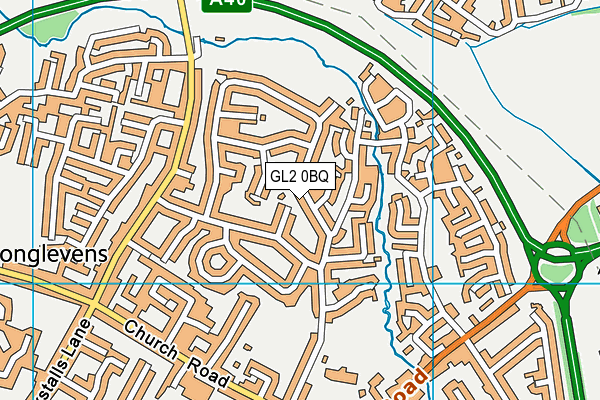 GL2 0BQ map - OS VectorMap District (Ordnance Survey)