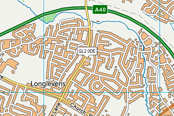GL2 0DE map - OS VectorMap District (Ordnance Survey)