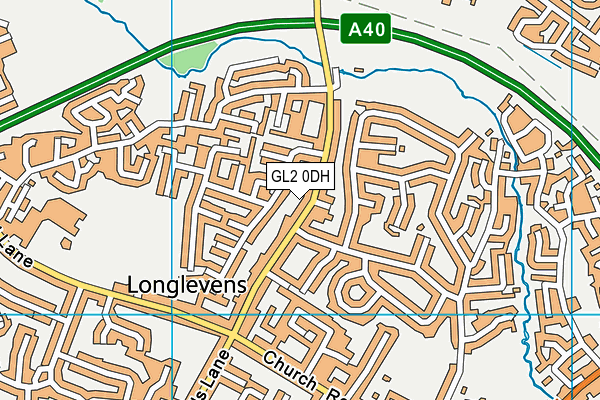 GL2 0DH map - OS VectorMap District (Ordnance Survey)