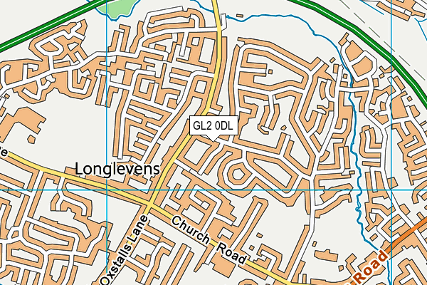 GL2 0DL map - OS VectorMap District (Ordnance Survey)