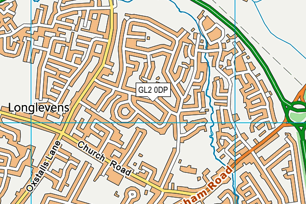 GL2 0DP map - OS VectorMap District (Ordnance Survey)