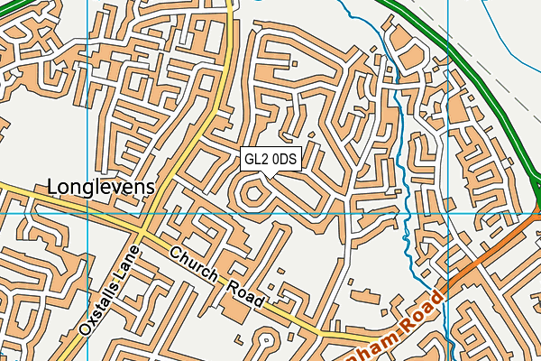 GL2 0DS map - OS VectorMap District (Ordnance Survey)