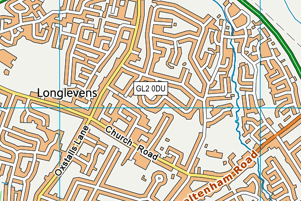 GL2 0DU map - OS VectorMap District (Ordnance Survey)