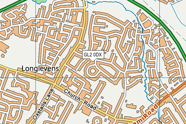 GL2 0DX map - OS VectorMap District (Ordnance Survey)