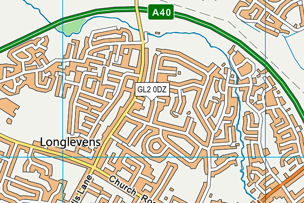 GL2 0DZ map - OS VectorMap District (Ordnance Survey)