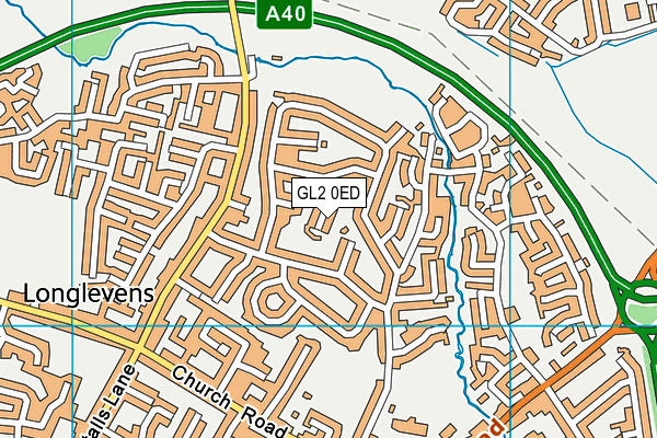 GL2 0ED map - OS VectorMap District (Ordnance Survey)