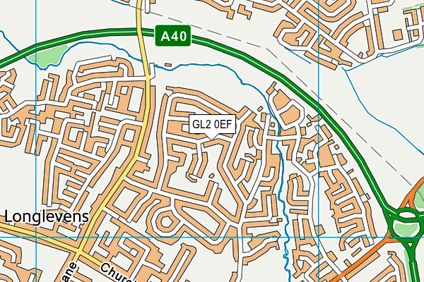 GL2 0EF map - OS VectorMap District (Ordnance Survey)