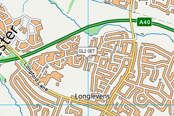 GL2 0ET map - OS VectorMap District (Ordnance Survey)