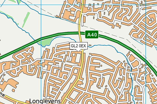 GL2 0EX map - OS VectorMap District (Ordnance Survey)