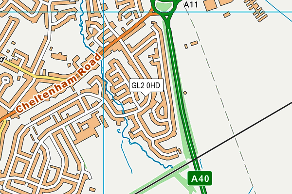 GL2 0HD map - OS VectorMap District (Ordnance Survey)