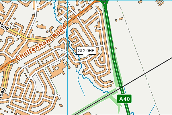 GL2 0HF map - OS VectorMap District (Ordnance Survey)