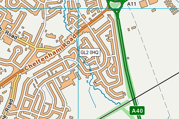 GL2 0HQ map - OS VectorMap District (Ordnance Survey)