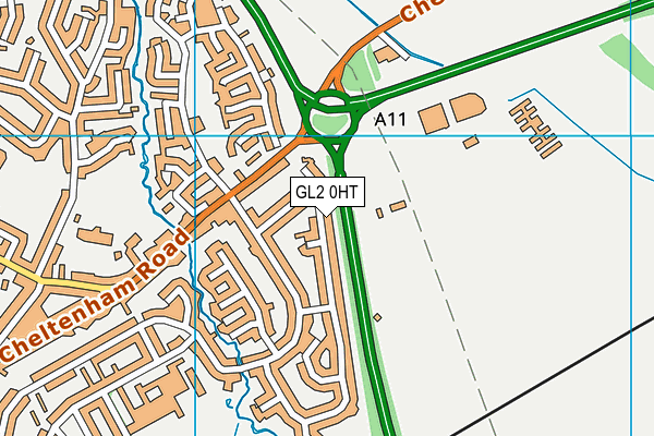 GL2 0HT map - OS VectorMap District (Ordnance Survey)