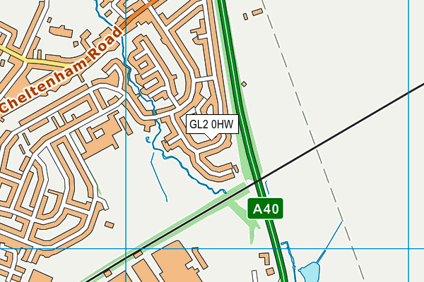 GL2 0HW map - OS VectorMap District (Ordnance Survey)