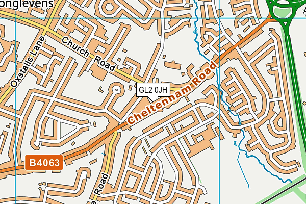 GL2 0JH map - OS VectorMap District (Ordnance Survey)