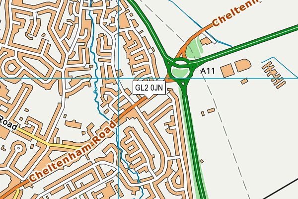 GL2 0JN map - OS VectorMap District (Ordnance Survey)