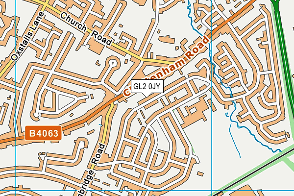 GL2 0JY map - OS VectorMap District (Ordnance Survey)