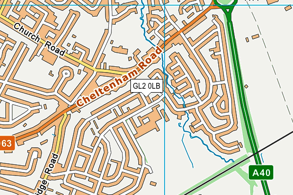 GL2 0LB map - OS VectorMap District (Ordnance Survey)