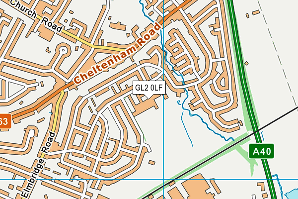 GL2 0LF map - OS VectorMap District (Ordnance Survey)