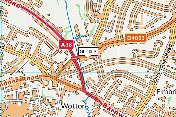 GL2 0LS map - OS VectorMap District (Ordnance Survey)