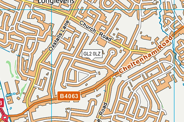 GL2 0LZ map - OS VectorMap District (Ordnance Survey)
