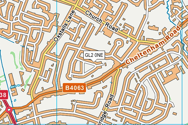 GL2 0NE map - OS VectorMap District (Ordnance Survey)