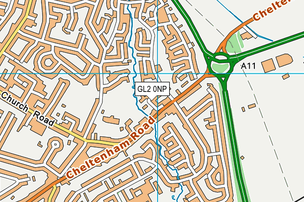 GL2 0NP map - OS VectorMap District (Ordnance Survey)