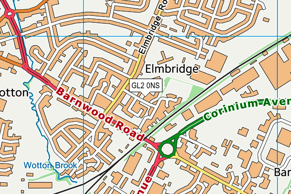 GL2 0NS map - OS VectorMap District (Ordnance Survey)