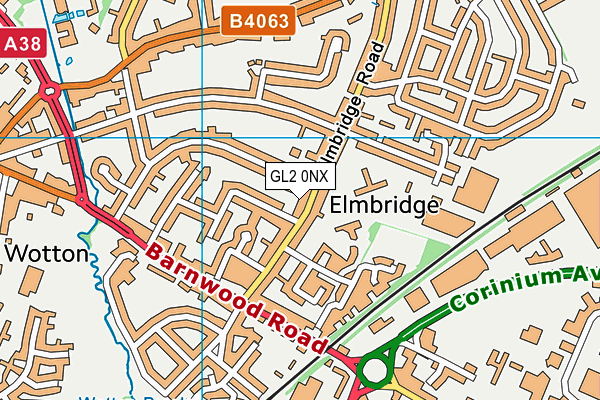 GL2 0NX map - OS VectorMap District (Ordnance Survey)