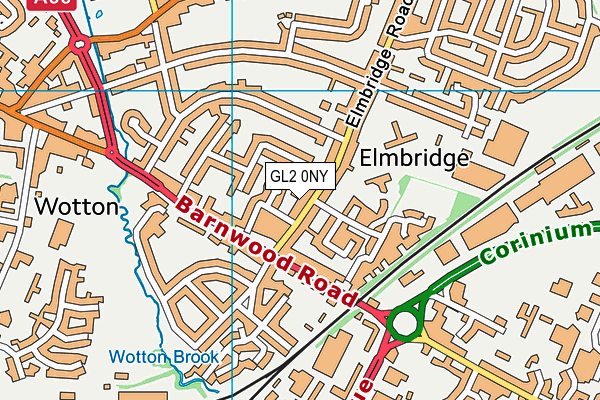 GL2 0NY map - OS VectorMap District (Ordnance Survey)