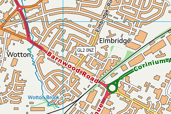 GL2 0NZ map - OS VectorMap District (Ordnance Survey)