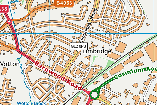 GL2 0PB map - OS VectorMap District (Ordnance Survey)