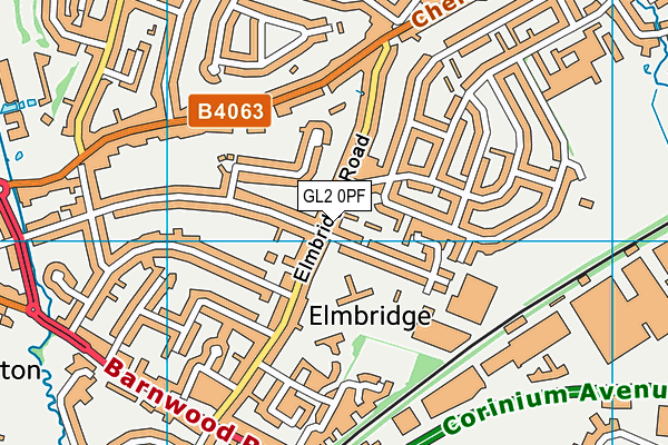 GL2 0PF map - OS VectorMap District (Ordnance Survey)