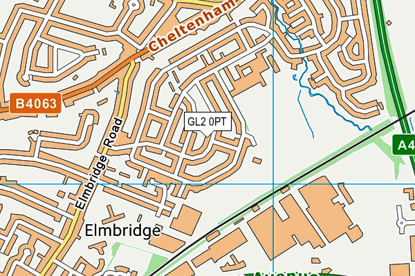 GL2 0PT map - OS VectorMap District (Ordnance Survey)