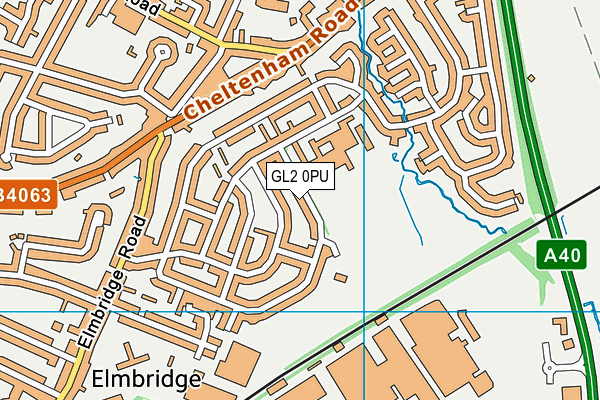 GL2 0PU map - OS VectorMap District (Ordnance Survey)