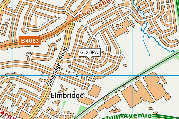 GL2 0PW map - OS VectorMap District (Ordnance Survey)